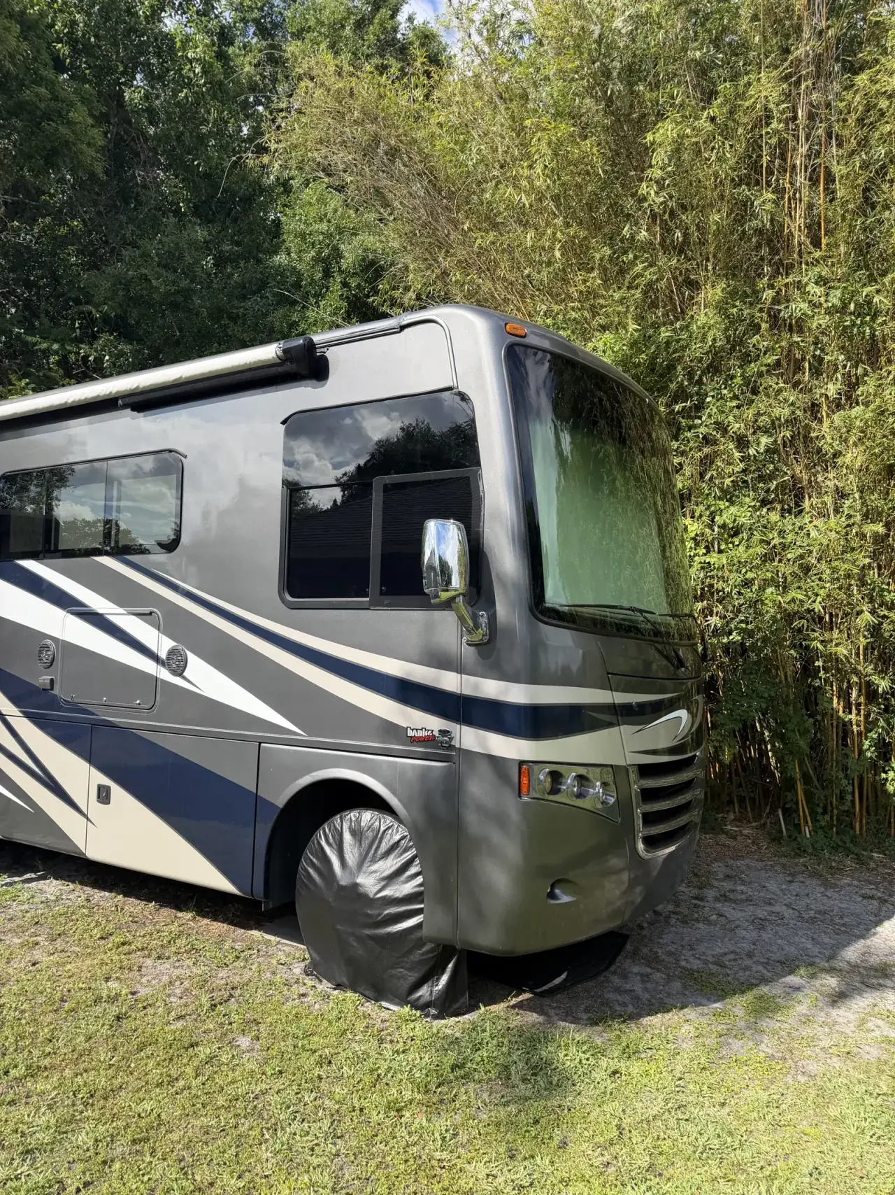 Summit Window Tinting automotive install in Central Florida — Class-A motorhome · privacy ceramic